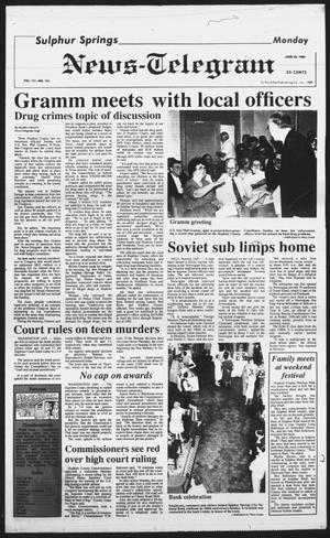Sulphur Springs News-Telegram (Sulphur Springs, Tex.), Vol. 111, No. 151, Ed. 1 Monday, June 26, 1989