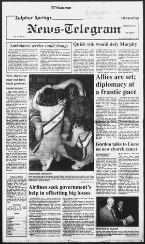 Sulphur Springs News-Telegram (Sulphur Springs, Tex.), Vol. 113, No. 43, Ed. 1 Wednesday, February 20, 1991