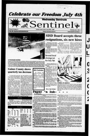 Seminole Sentinel (Seminole, Tex.), Vol. 95, No. 75, Ed. 1 Wednesday, July 3, 2002
