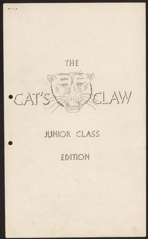 The Cat's Claw (Archer City, Tex.), Vol. 12, No. 15, Ed. 1 Friday, April 30, 1954