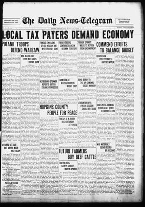 The Daily News-Telegram (Sulphur Springs, Tex.), Vol. 39, No. 216, Ed. 1 Sunday, September 10, 1939