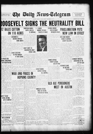 The Daily News-Telegram (Sulphur Springs, Tex.), Vol. 39, No. 263, Ed. 1 Sunday, November 5, 1939