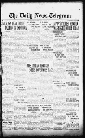 The Daily News-Telegram (Sulphur Springs, Tex.), Vol. 26, No. 129, Ed. 1 Thursday, May 29, 1924