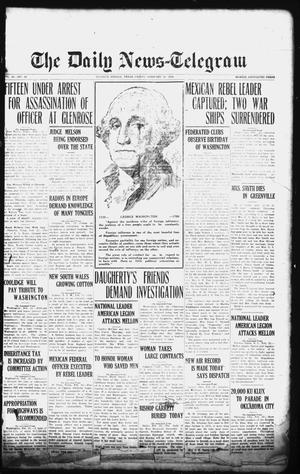 The Daily News-Telegram (Sulphur Springs, Tex.), Vol. 26, No. 46, Ed. 1 Friday, February 22, 1924