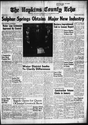 The Hopkins County Echo (Sulphur Springs, Tex.), Vol. 85, No. 9, Ed. 1 Friday, March 4, 1960