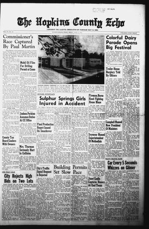 The Hopkins County Echo (Sulphur Springs, Tex.), Vol. 87, No. 23, Ed. 1 Friday, June 8, 1962