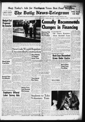 The Daily News-Telegram (Sulphur Springs, Tex.), Vol. 85, No. 55, Ed. 1 Thursday, March 7, 1963