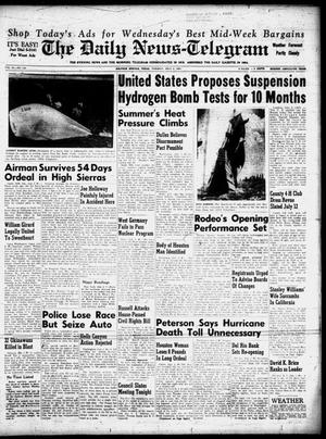 Primary view of object titled 'The Daily News-Telegram (Sulphur Springs, Tex.), Vol. 59, No. 156, Ed. 1 Tuesday, July 2, 1957'.