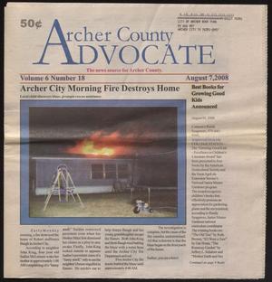 Archer County Advocate (Holliday, Tex.), Vol. 6, No. 18, Ed. 1 Thursday, August 7, 2008