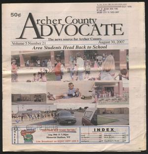 Primary view of object titled 'Archer County Advocate (Holliday, Tex.), Vol. 5, No. 21, Ed. 1 Thursday, August 30, 2007'.