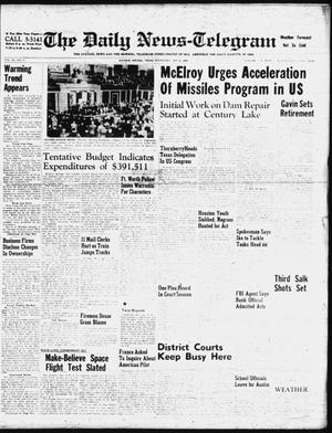 The Daily News-Telegram (Sulphur Springs, Tex.), Vol. 60, No. 6, Ed. 1 Wednesday, January 8, 1958