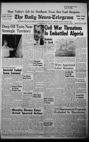 The Daily News-Telegram (Sulphur Springs, Tex.), Vol. 84, No. 206, Ed. 1 Thursday, August 30, 1962