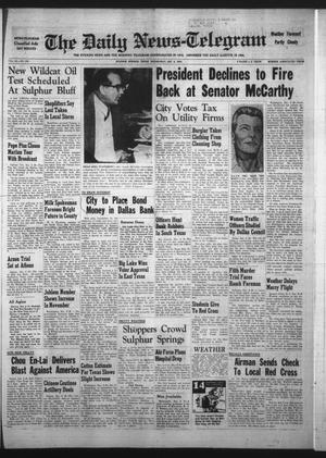 The Daily News-Telegram (Sulphur Springs, Tex.), Vol. 56, No. 289, Ed. 1 Wednesday, December 8, 1954