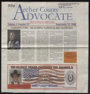 Archer County Advocate (Holliday, Tex.), Vol. 6, No. 25, Ed. 1 Thursday, September 25, 2008