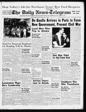The Daily News-Telegram (Sulphur Springs, Tex.), Vol. 60, No. 126, Ed. 1 Thursday, May 29, 1958