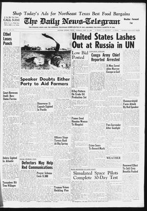 The Daily News-Telegram (Sulphur Springs, Tex.), Vol. 82, No. 219, Ed. 1 Thursday, September 15, 1960
