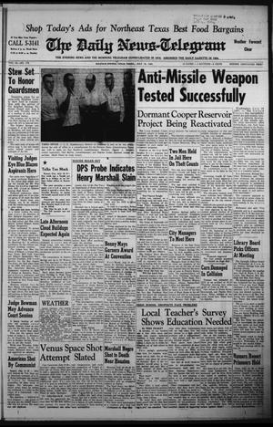 The Daily News-Telegram (Sulphur Springs, Tex.), Vol. 84, No. 170, Ed. 1 Thursday, July 19, 1962