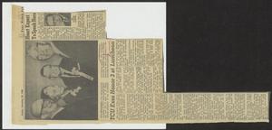 Primary view of object titled '[Newspaper Clipping: TCU Exes Honor 3 at Luncheon]'.