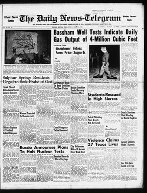 The Daily News-Telegram (Sulphur Springs, Tex.), Vol. 60, No. 75, Ed. 1 Monday, March 31, 1958