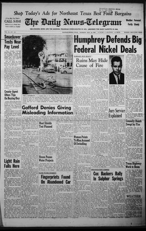 The Daily News-Telegram (Sulphur Springs, Tex.), Vol. 84, No. 194, Ed. 1 Thursday, August 16, 1962