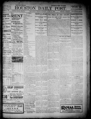 Primary view of object titled 'The Houston Daily Post (Houston, Tex.), Vol. XVth Year, No. 75, Ed. 1, Sunday, June 18, 1899'.