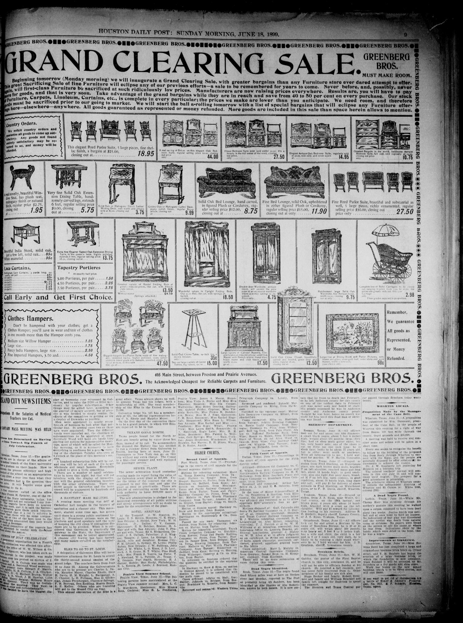 The Houston Daily Post (Houston, Tex.), Vol. XVth Year, No. 75, Ed. 1, Sunday, June 18, 1899
                                                
                                                    [Sequence #]: 9 of 26
                                                