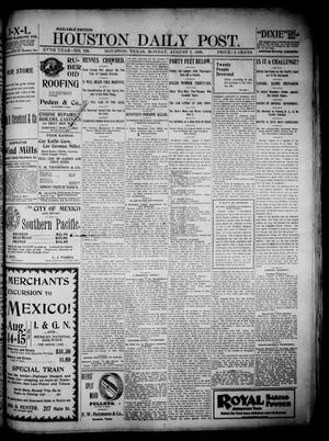 The Houston Daily Post (Houston, Tex.), Vol. XVTH YEAR, No. 125, Ed. 1, Monday, August 7, 1899