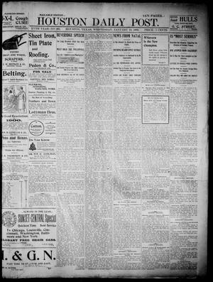 The Houston Daily Post (Houston, Tex.), Vol. XVth Year, No. 281, Ed. 1, Wednesday, January 10, 1900