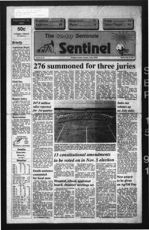 The Seminole Sentinel (Seminole, Tex.), Vol. 84, No. 92, Ed. 1 Sunday, September 15, 1991