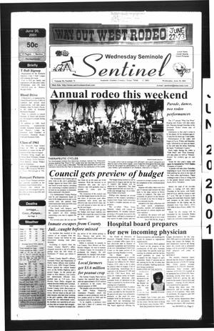 Seminole Sentinel (Seminole, Tex.), Vol. 94, No. 71, Ed. 1 Wednesday, June 20, 2001
