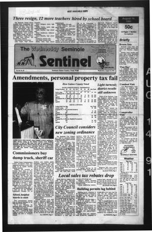 The Seminole Sentinel (Seminole, Tex.), Vol. 84, No. 83, Ed. 1 Wednesday, August 14, 1991