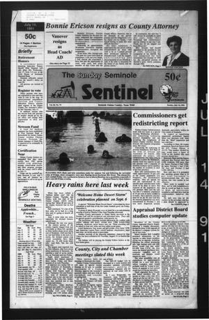 Primary view of object titled 'The Seminole Sentinel (Seminole, Tex.), Vol. 84, No. 74, Ed. 1 Sunday, July 14, 1991'.