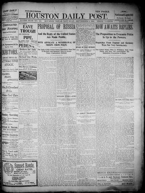 The Houston Daily Post (Houston, Tex.), Vol. XVIth Year, No. 150, Ed. 1, Saturday, September 1, 1900