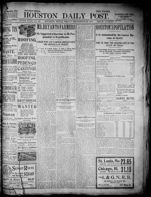 The Houston Daily Post (Houston, Tex.), Vol. XVIth Year, No. 177, Ed. 1, Friday, September 28, 1900