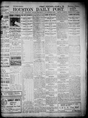 The Houston Daily Post (Houston, Tex.), Vol. XVIth Year, No. 218, Ed. 1, Thursday, November 8, 1900