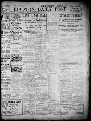 The Houston Daily Post (Houston, Tex.), Vol. XVIth Year, No. 219, Ed. 1, Friday, November 9, 1900