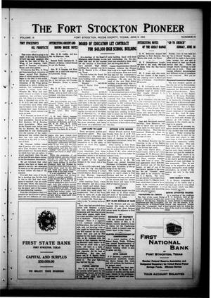 Primary view of object titled 'The Fort Stockton Pioneer (Fort Stockton, Tex.), Vol. 9, No. 10, Ed. 1 Friday, June 9, 1916'.