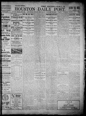 The Houston Daily Post (Houston, Tex.), Vol. XVIth YEAR, No. 283, Ed. 1, Saturday, January 12, 1901