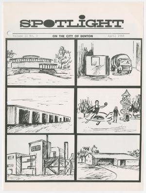 Primary view of object titled 'Spotlight, Volume 11, Number 3, April 1968'.