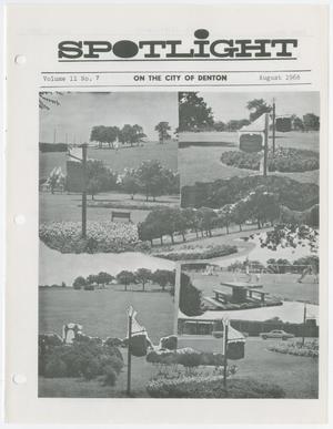 Primary view of object titled 'Spotlight, Volume 11, Number 7, August 1968'.
