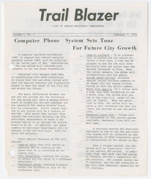 Primary view of object titled 'Trail Blazer, Volume 1, Number 3, February 7, 1979'.