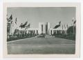 Primary view of [Photograph of Texas Fair Hall of State and Esplanade Fountain]