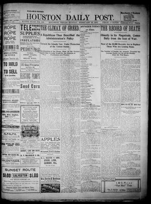 The Houston Daily Post (Houston, Tex.), Vol. XVIth YEAR, No. 312, Ed. 1, Sunday, February 10, 1901