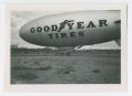 Photograph: [Photograph of Goodyear Tires Blimp at Trinity River]