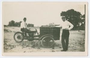 [Photograph of Two Men and US Mail Cart]