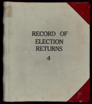 Primary view of object titled 'Travis County Election Records: Record of Election Returns 4'.