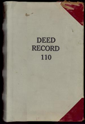 Primary view of object titled 'Travis County Deed Records: Deed Record 110 - Sheriffs Deed and Tax Sale Record'.
