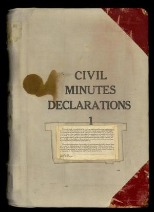 Primary view of object titled 'Travis County Naturalization Records: Record of Declaration of Intention'.