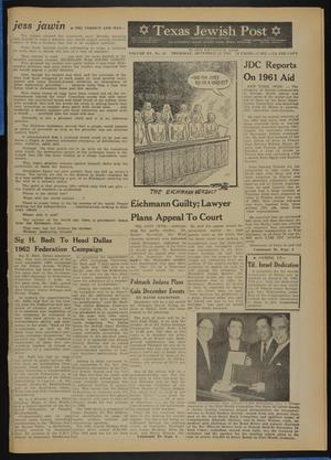 Texas Jewish Post (Fort Worth, Tex.), Vol. 15, No. 50, Ed. 1 Thursday, December 14, 1961
