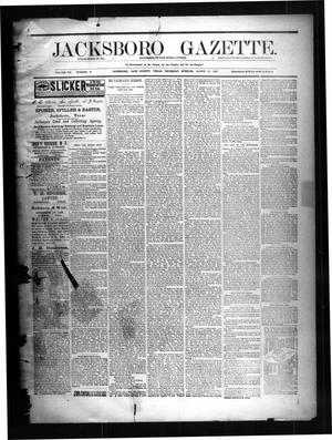 Jacksboro Gazette. (Jacksboro, Tex.), Vol. 7, No. 38, Ed. 1 Thursday, March 31, 1887